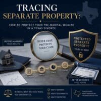 Our Dallas divorce litigation attorney discusses Tracing Separate Property and How To Protect Your Pre-Marital Wealth In A Texas Divorce.